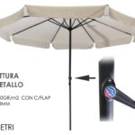 OMBRELLONE 3MT C/CAR. TESSUTO ECRU' ART.804515