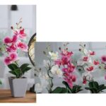 VASO C/ORCHIDEA 5F A 4 COL. DIAM8XH34 ART.59002