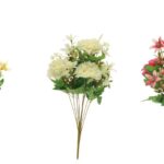 BOUQUET CRISANTEMI+GIGLI 14F A 3 COL. CM43 ART.85604