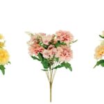 BOUQUET ORTENSIE+DALIE 9F A 3 COL. CM43 ART.85612