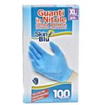 GUANTI IN NITRILE SKIN BLU 100PZ XL