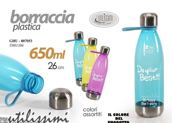BORRACCIA PLAST. 650ML 26CM TH01386 ART.807053