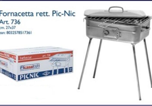 FORNACETTA CARBONE RETTANGOL. 37X27XH65