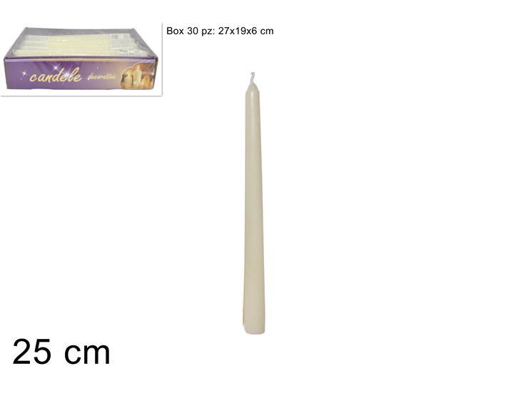CANDELA AVORIO 25CM 1C2118936043-I CANDELA AVORIO 25CM 1C2118936043-I
