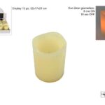 CANDELA LUCE LED FIAMMA C/TIMER IN DISPLAY 6018Y-6CM (HT-LTD2304/IVORY)