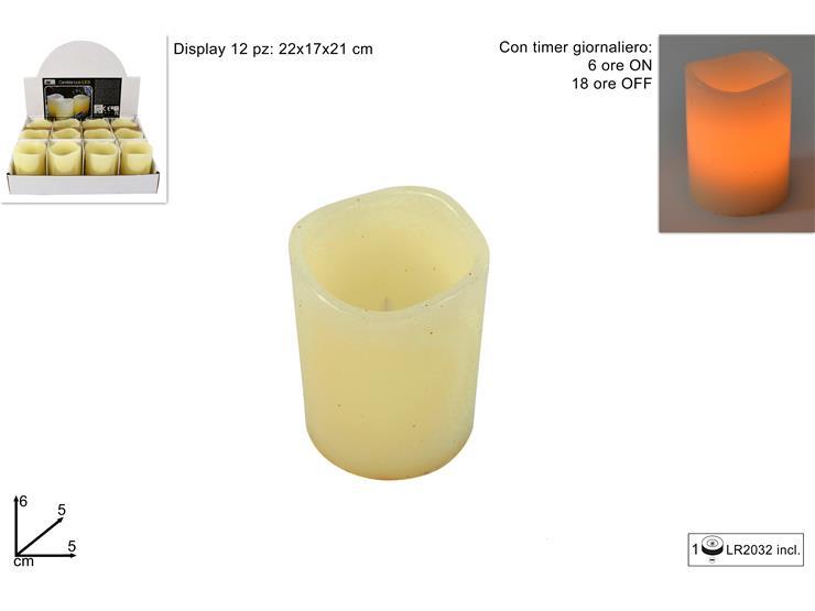 CANDELA LUCE LED FIAMMA C/TIMER IN DISPLAY 6018Y-6CM (HT-LTD2304/IVORY) CANDELA LUCE LED FIAMMA C/TIMER IN DISPLAY 6018Y-6CM (HT-LTD2304/IVORY)
