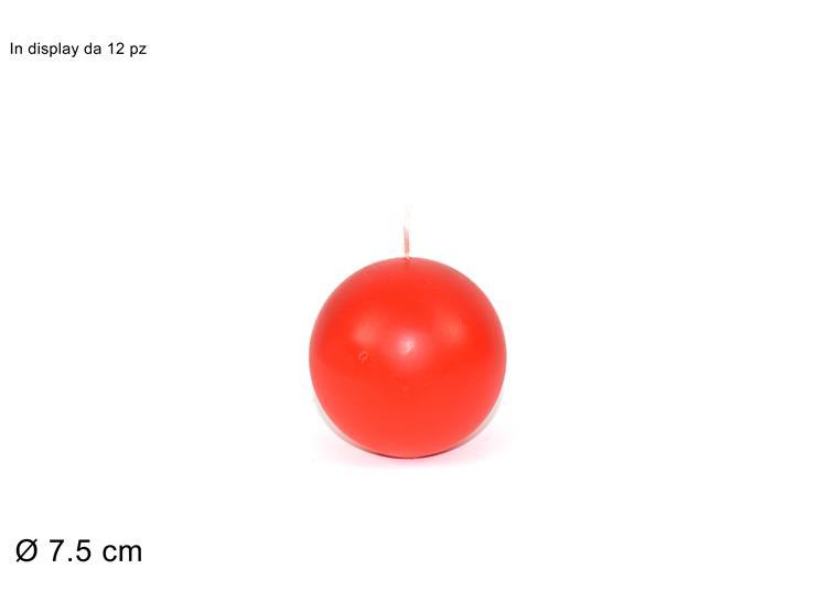 CANDELA PALLA 7.5CM ROSSO IN DISPLAY ART. CQ75M/RED CANDELA PALLA 7.5CM ROSSO IN DISPLAY ART. CQ75M/RED