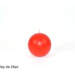 CANDELA PALLA 6CM ROSSO IN DISPLAY ART. CQ60/RED