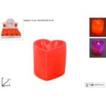 CANDELA CUORE C/LUCE 7CM ART.DUE15282