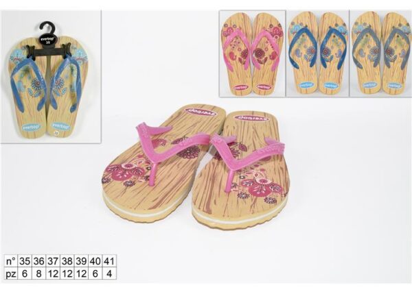 INFRADITO DONNA FANT. LEGNO FIORI COL 35-41 (F03382/F227) ART.MI011987