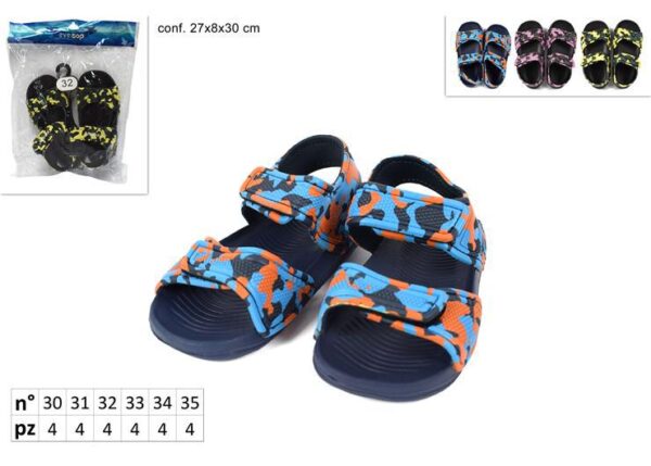 SCARPE BAMBINI C/STRAPPI 30-35 3ASS MBZ18175 (30-35) (F163)@