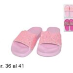 CIABATTA DONNA FASCIA GLITTER SUOLA COL36-41 (F1,253)
