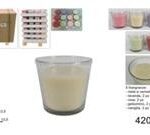 CANDELA PROFUMATA 420GR C/VETRO 5FRAGRANZE IN DISPL.135125