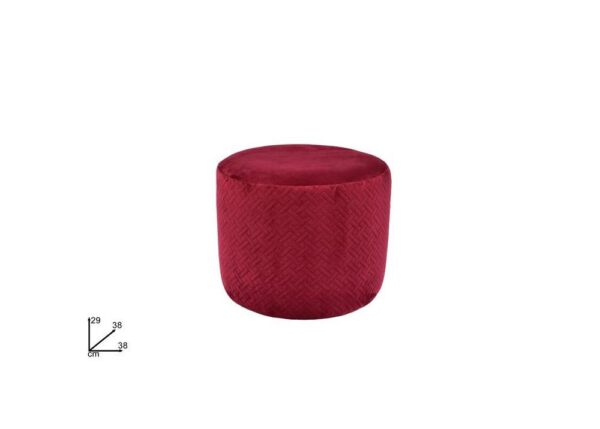 POUF POGGIAPIEDI VELLUTO 38XH29 BORDEAUX