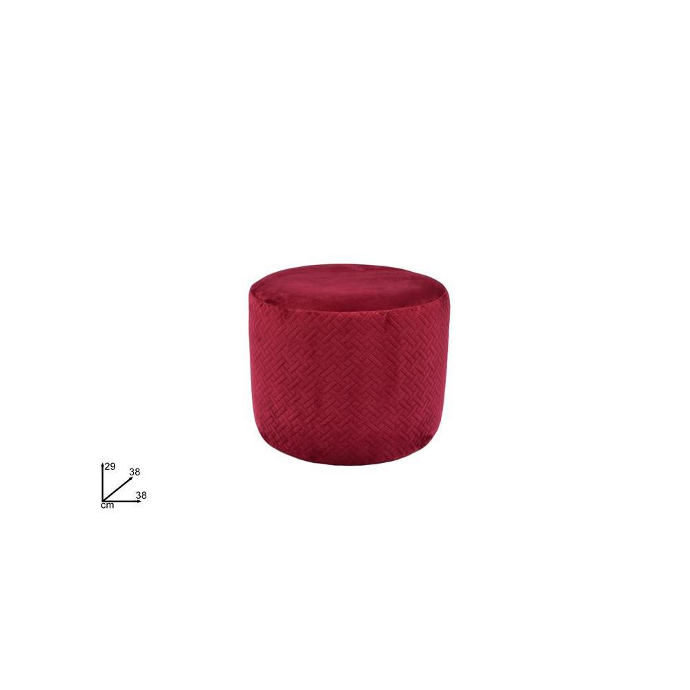 POUF POGGIAPIEDI VELLUTO 38XH29 BORDEAUX POUF POGGIAPIEDI VELLUTO 38XH29 BORDEAUX