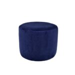 POUF IN VELLUTO H 29CM DIAM.38 BLUE