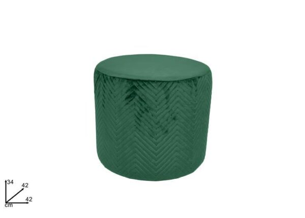 POUF IN VELLUTO H 29CM DIAM.38 VERDE