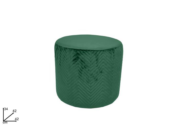 POUF IN VELLUTO H 29CM DIAM.38 VERDE POUF IN VELLUTO H 29CM DIAM.38 VERDE