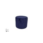 POUF POGGIAPIEDI VELLUTO DIAM.42 H.34 BLU