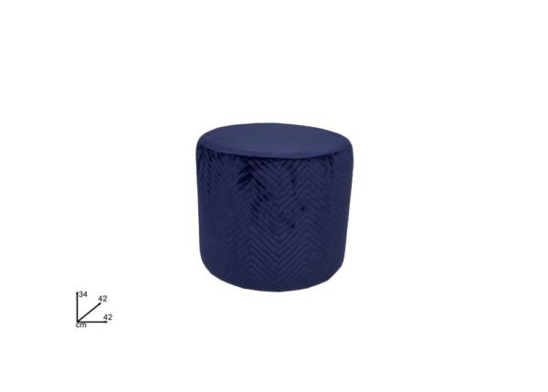 POUF POGGIAPIEDI VELLUTO DIAM.42 H.34 BLU