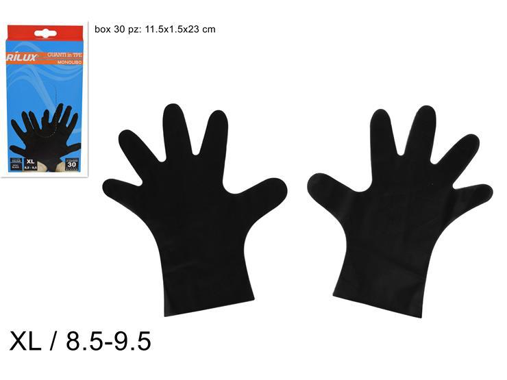 GUANTI MONOUSO TPE BOX 30 PZ MIS. XL NERO ART. HY21-30/L-BA GUANTI MONOUSO TPE BOX 30 PZ MIS. XL NERO ART. HY21-30/L-BA