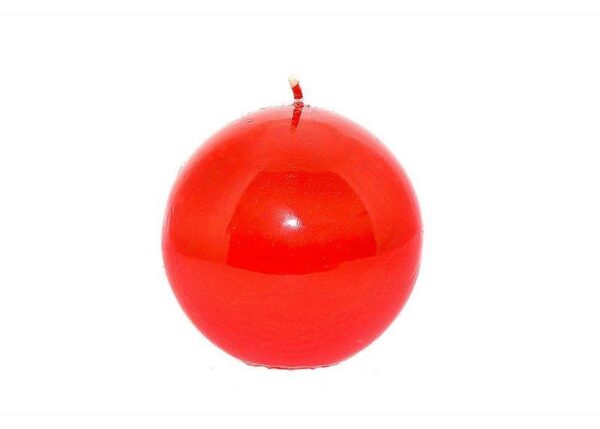 CANDELA SFERA LUCID D CM 10 COLORE ROSSO
