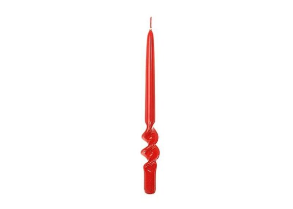 CANDELA SPIRALE LUCID H CM 29 X D. CM 2. 2 COLORE ROSSO
