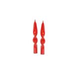 CANDELA FIAMMA LUCID SET/2 CM. 14 X D 2 COLORE ROSSO ART94884