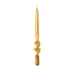 CANDELA SPIRALE LUCID H CM 25 D2,2 COLORE ORO ART.94938