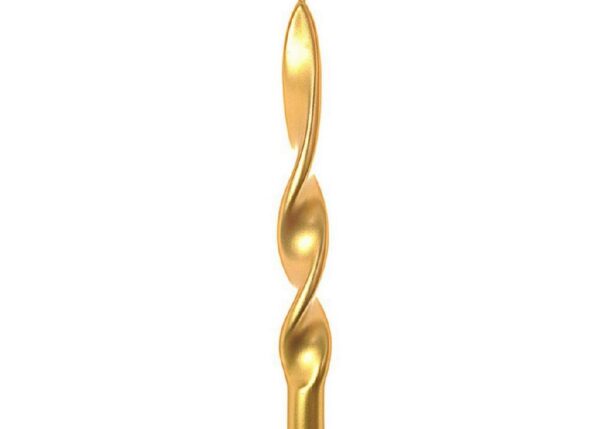 CANDELA FIAMMA LUCID H CM 25 D 2,2 COLORE ORO ART.94952