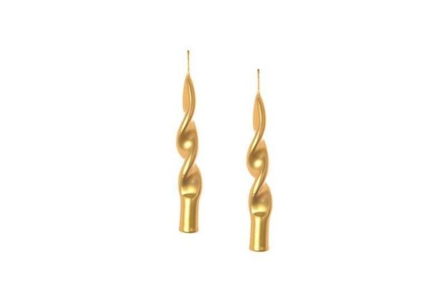 CANDELA FIAMMA LUCID SET/2 CM. 14 X D 2 COLORE ORO ART.95003