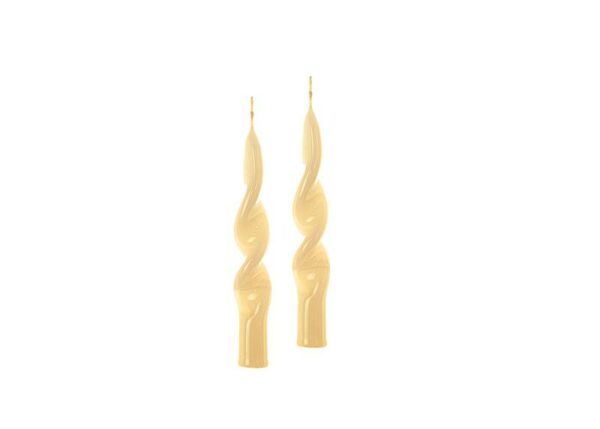 CANDELA FIAMMA LUCID SET/2 CM 14 D 2 COLORE AVORIO ART.95362