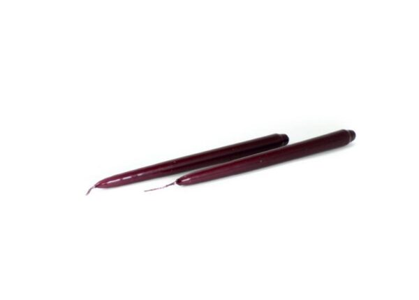 CANDELE COPPIA A STELO "LUCIDE" CM 25 BORDEAUX ART.68943