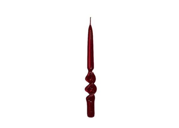 CANDELA SPIRALE LUCIDA H CM 25 X D CM 2,2 BORDEAUX ART.69384