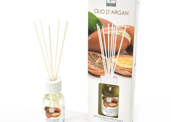 DIFFUSORE DI ESSENZA C/BACCHETTI IN COTONE 125 ML OLIO D'ARGAN ART.16439 -