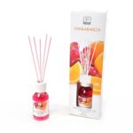 DIFFUSORE DI ESSENZA C/BACCHETTI IN COTONE 125 ML UVA E ARANCIA ART.16484 -