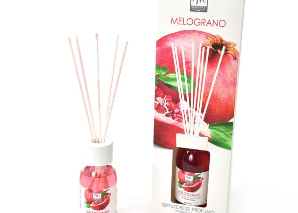 DIFFUSORE DI ESSENZA C/BACCHETTI IN COTONE 125 ML MELOGRANO ART.16507 -