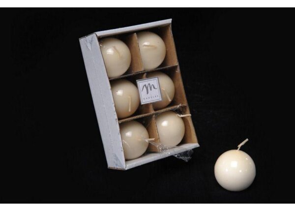 CANDELA SFERA LUCID IN CERA D. CM 4.5 AVORIO ART.41370
