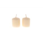 CANDELE COPPIA PILLAR LUCIDE IN CERA D .CM. 4XH.5 AVORIO ART.79236