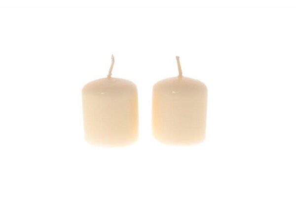 CANDELE COPPIA PILLAR LUCIDE IN CERA D .CM. 4XH.5 AVORIO ART.79236