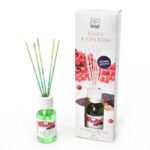DIFFUSORE DI ESSENZA C/BACCHETTI IN COTONE 125 ML TONKA E PEPE ROSA ART.31026 -