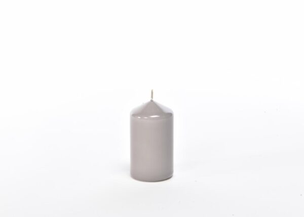CANDELA PILLAR " LUCIDA " H CM 7,5X D 4,7 GRIGIO IN ESP. BIANCO ART.31675 -