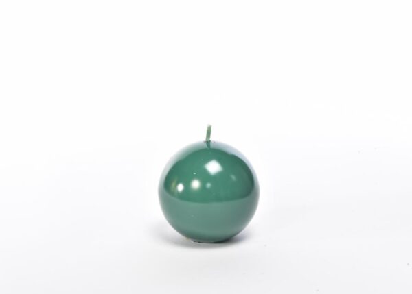 CANDELA SFERA " LUCIDA " D 8 VERDE FORESTA IN ESP. BIANCO ART.32573 -