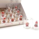 CANDELA BIMBA PAFFUTA IN BICCHIERINO DI VETRO H.6.7XD.5.6CM CON ESPOSITORE, ASSORTITA ART.55405 -