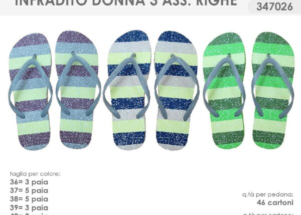 INFRADITO DONNA RIGHE 3 ASSORTITI 347026