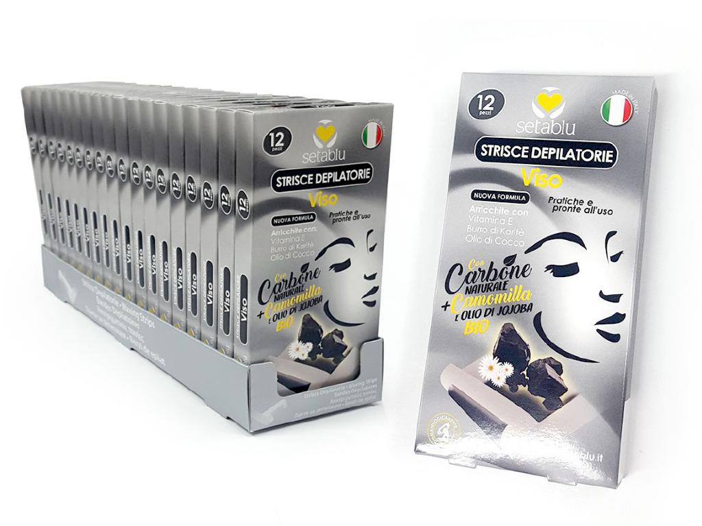 SETABLU STRISCE DEPIL. VISO 12PZ CARBONE NATURALE SETABLU STRISCE DEPIL. VISO 12PZ CARBONE NATURALE