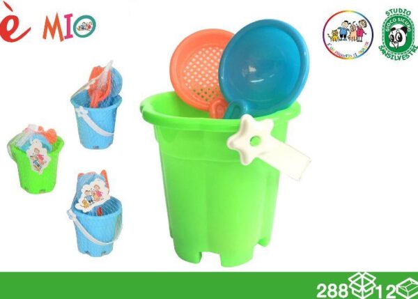 SECCHIELLO MARE C/ACC. 3PZ 14CM