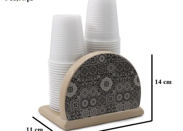 LINEA DEA PORTABICCHIERIÂ CREMAÂ C/SCATOLA ART.21034C