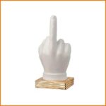 LINEA HOME - MANO DITO MEDIO BIANCO BASE ORO ART.25050G