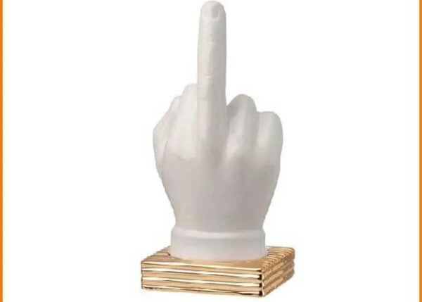 LINEA HOME - MANO DITO MEDIO BIANCO BASE ORO ART.25050G